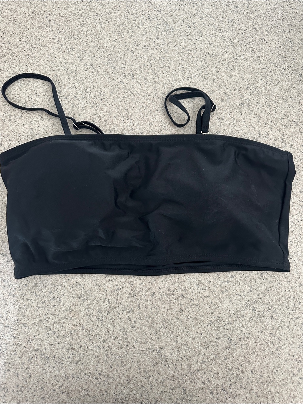 NWOT Black Strapless Bikini Top with Removable Straps